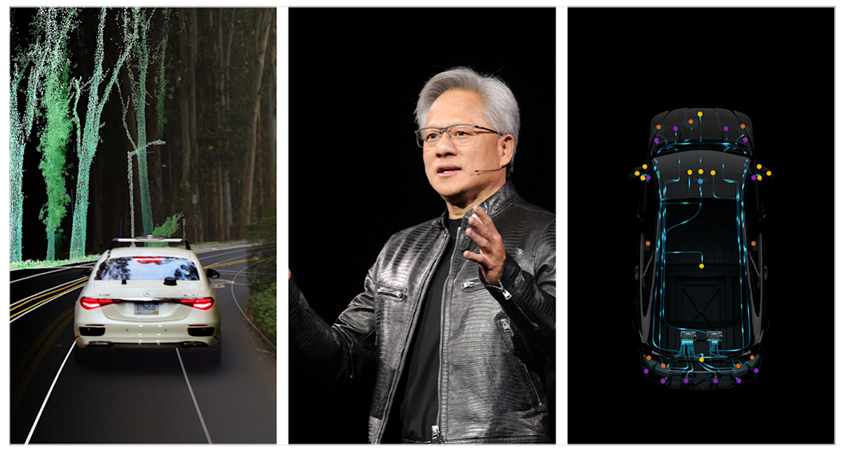 Nvidia's auto biz surged last quarter. CEO Jensen Huang says it's a multitrillion-dollar opportunity.